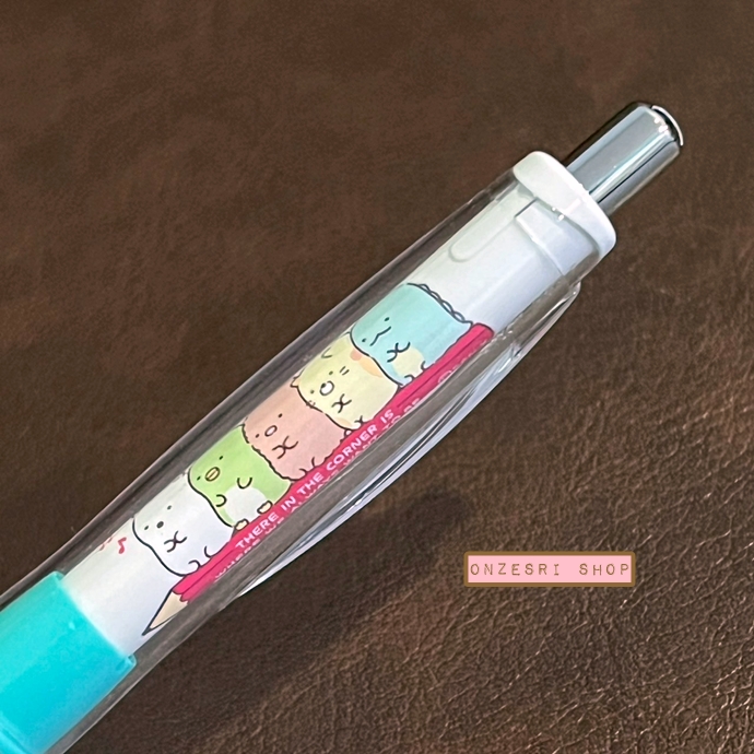 ดินสอกดเขย่าไส้ Dr.Grip ลาย Sumikko Gurashi & Pink Pencil สีเขียว หัว 0.5 ตรงที่จับเป็นลายน่ารัก