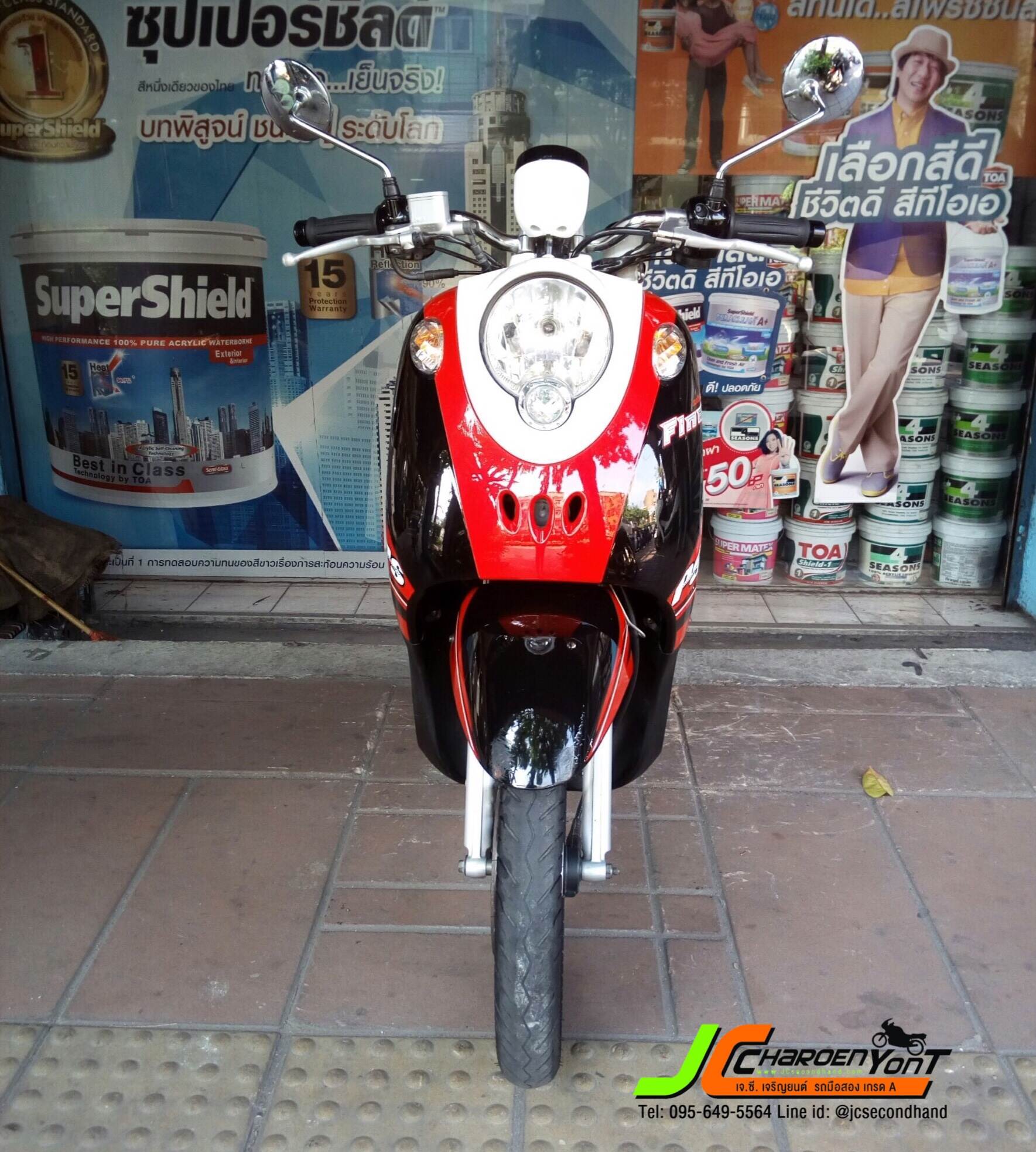 รถบ้านสีสวยโดนมาอีกแล้วจร้า!!! YAMAHA FINO ลาย PS(เกย์แยก) รถจดทะเบียนกลางปี56