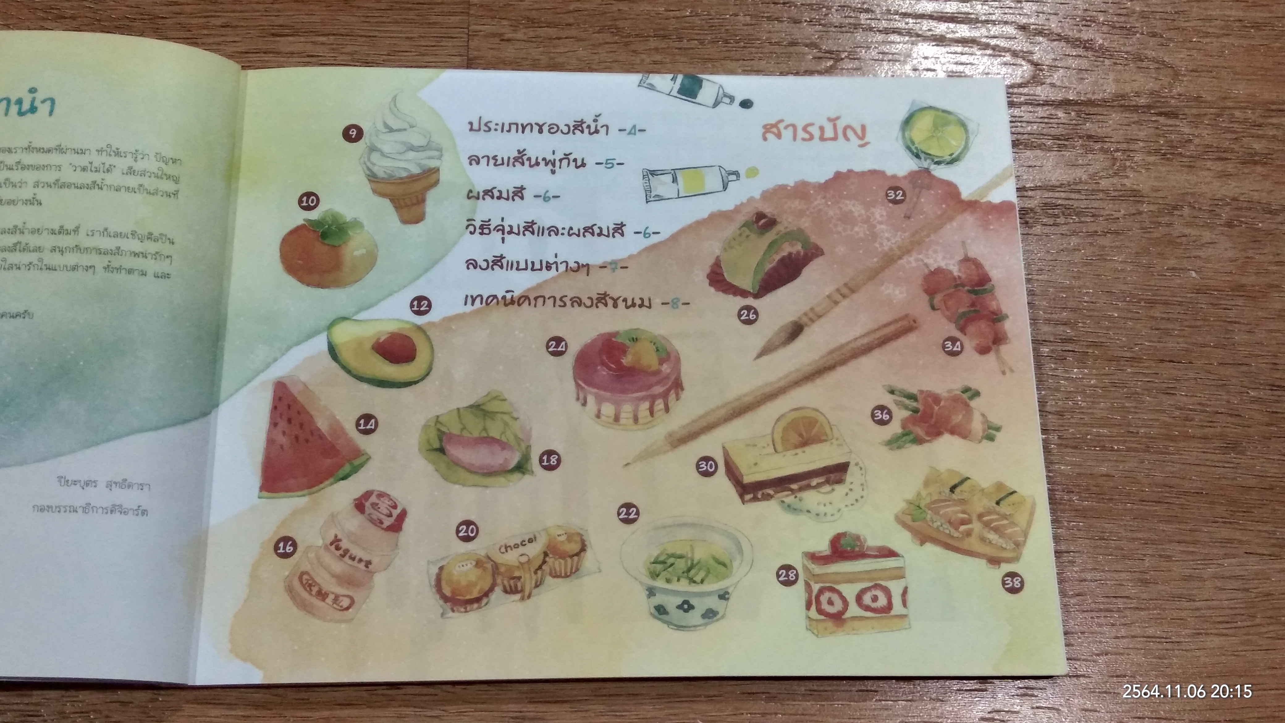 หัดวาดสีน้ำ PLAYBOOK Vol.1 อาหาร ขนม และผลไม้