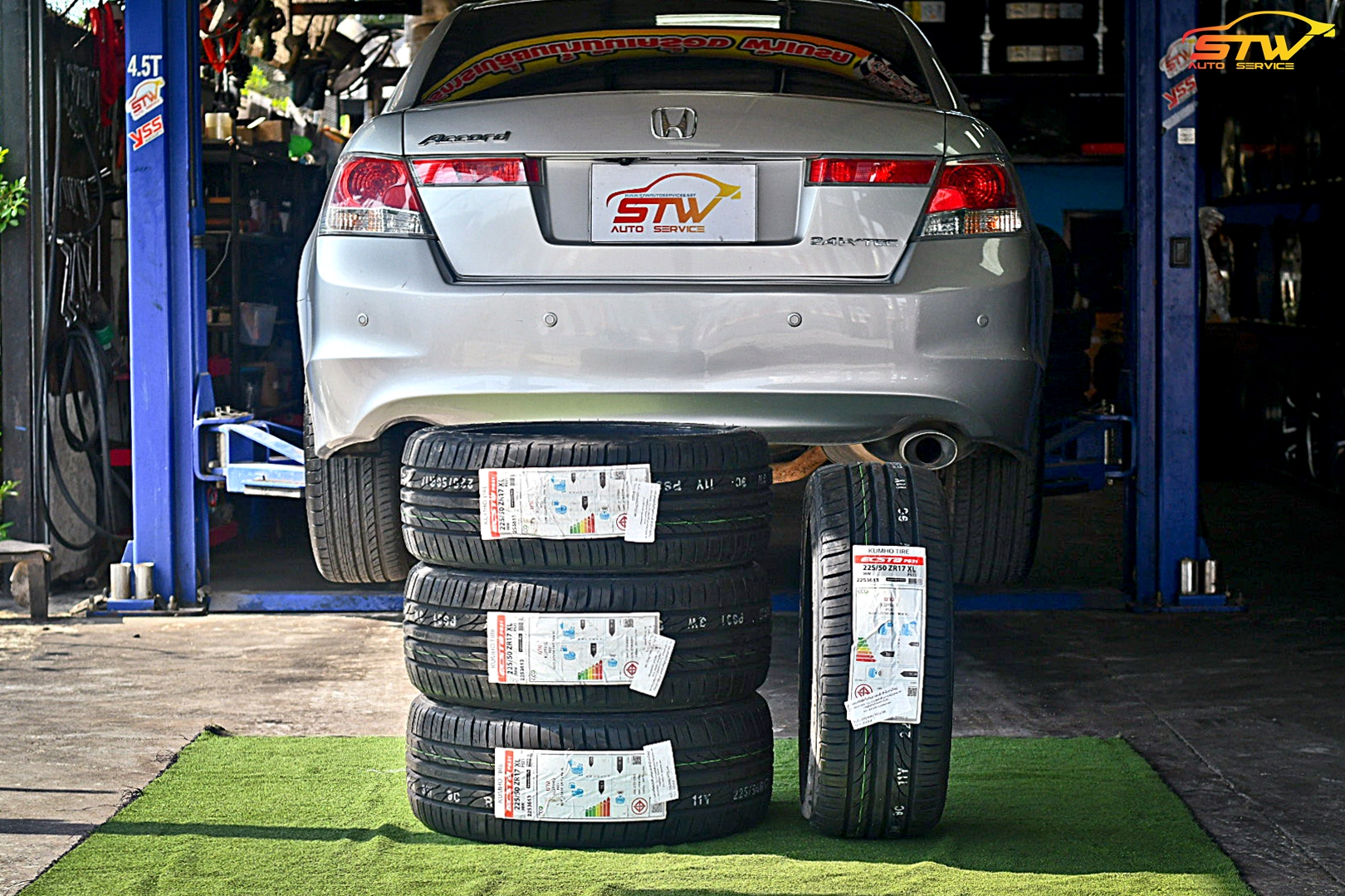 ยาง KUMHO ECSTA PS31 225/50R17 98W ติดตั้งใส่ HONDA ACCORD