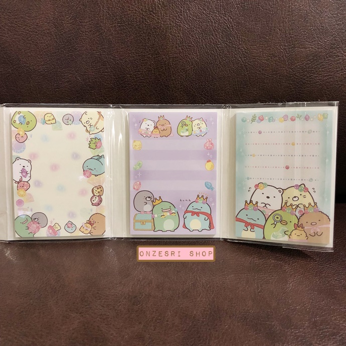 กระดาษโน้ต Memo แบบเล่มลาย Sumikko Gurashi Mole House สีม่วง มียางลบเล็ก 6 ก้อน ขนาด 9 x 7 x 1.8 ซม. กระดาษมี 6 ลาย รวม 120 แผ่น