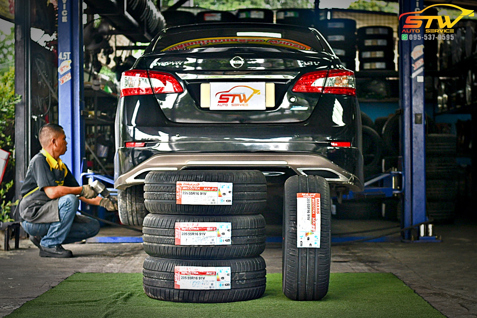 เปลี่ยนยาง NISSAN SYLPHY MAXXIS MA-P5 205/55R16 91V