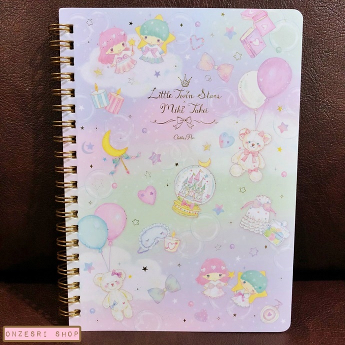 สมุดริมลวด ลาย Little Twin Stars x Miki Takei (Limited) ขนาด 18 x 14.5 ซม. 120 หน้า