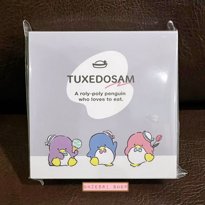 สมุดฉีกเล่มเล็ก Block Memo Tuxedo Sam Three Brothers สีม่วง ขนาด 7.4 x 7.4 x 1.8 ซม. มี 4 ลาย รวม 200 แผ่น