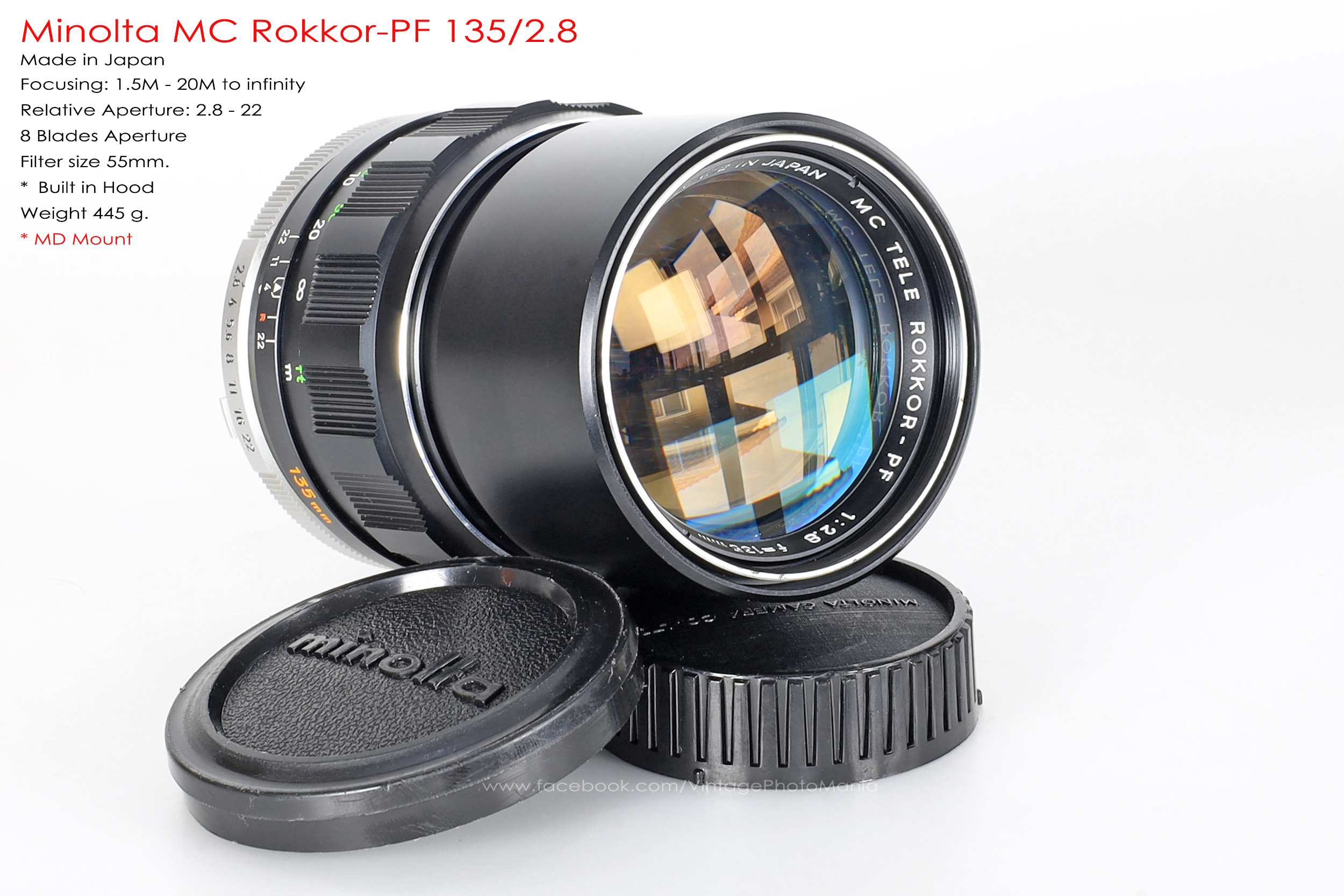 Minolta MC Rokkor-PF 135/2.8 *MD Mount เลนส์พรอตเทรตคมๆโบเก้สวย