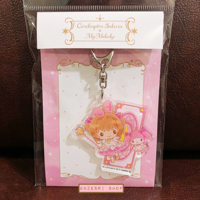 พวงกุญแจอะคริลิค Cardcaptor Sakura x Sanrio Characters (Limited) แบบ My Melody ขนาด 6.8 x 6.8 x 0.3 ซม. (วัดไม่รวมสาย)