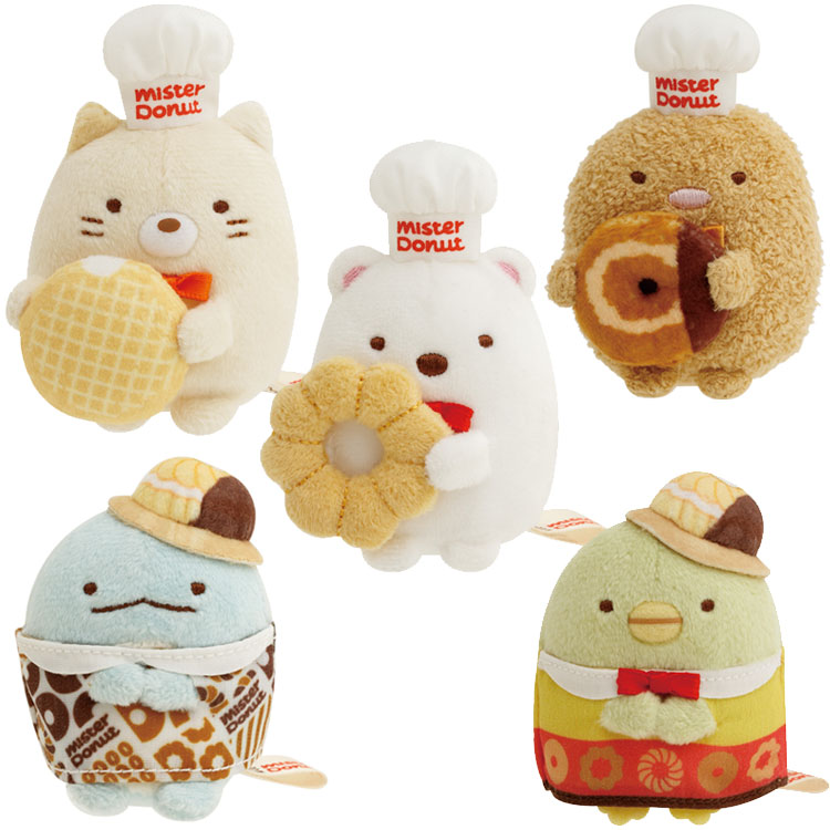 ตุ๊กตาตัวเล็ก Sumikko Gurashi x Mister Donut ไซส์ ss มี 8 แบบให้เลือก