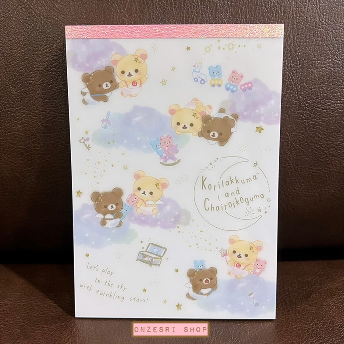 สมุดฉีก Rilakkuma Fluffy Angel Collection แบบสีขาว ขนาด 14.8 x 10.5 ซม. มี 4 ลาย รวม 100 แผ่น