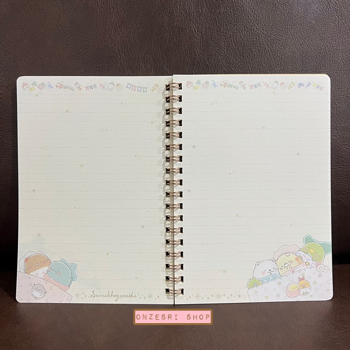 สมุดริมลวด Sumikko Gurashi - Sumikko Baby แบบสีขาว ขนาด B6 (18 x 12.5 ซม.) 120 หน้า
