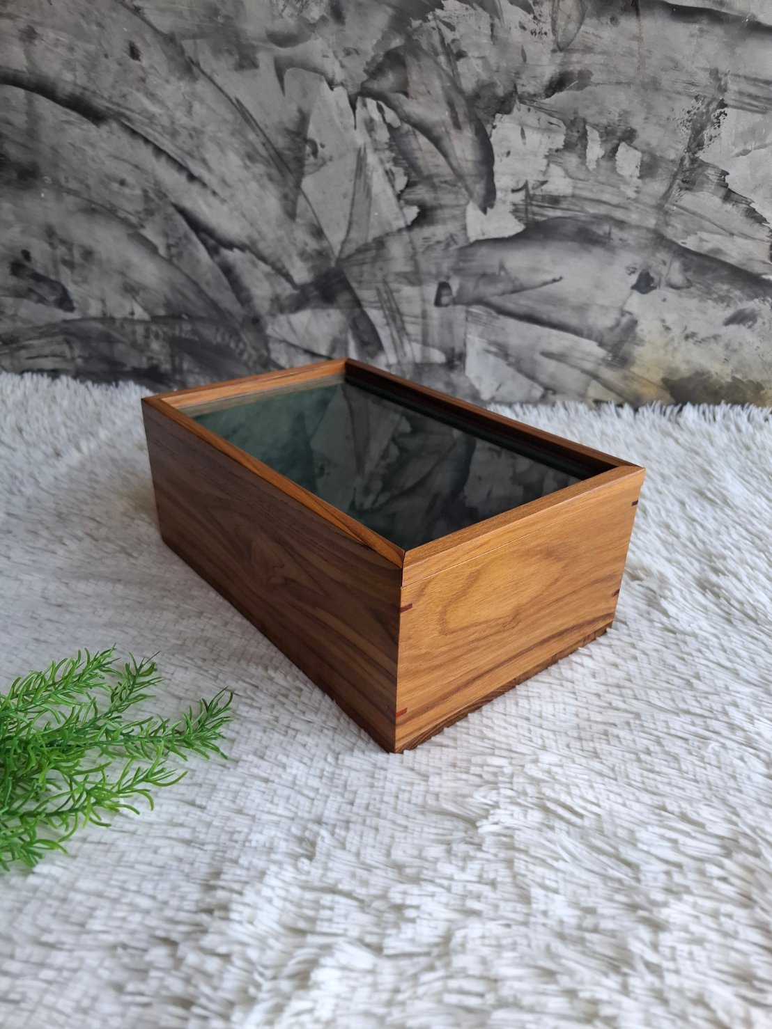 กล่องไม้สักฝาสไลด์