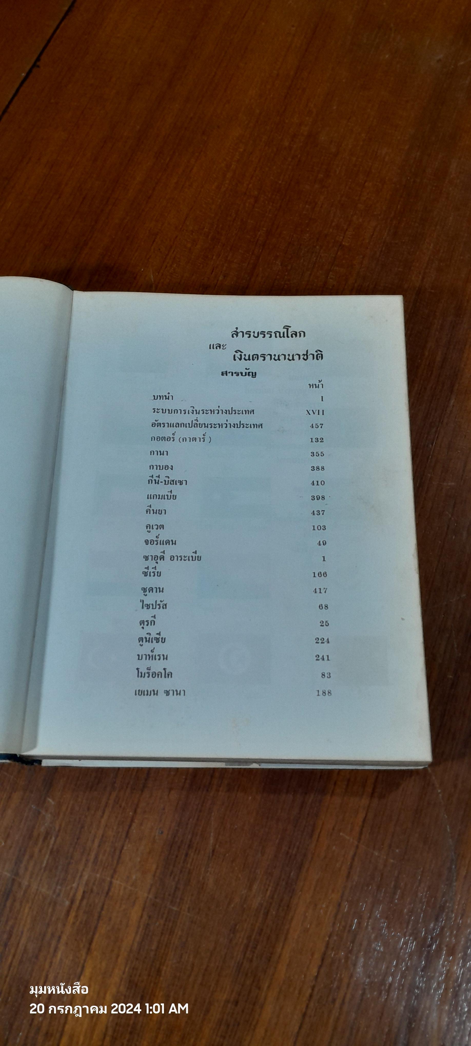 สารบรรณโลก และ เงินตรานานาชาติ เล่ม 1 ตะวันออกกลาง แอฟริกาเหนือ