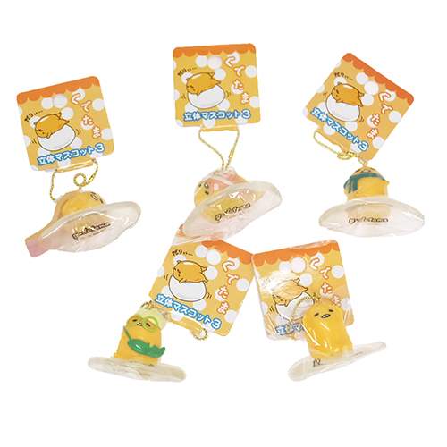 พวงกุญแจ Gudetama ตัวเล็ก ทำจากอะคริลิค ขนาด 6 ซม. (วัดรวมสายห้อย) มี 6 แบบให้เลือก