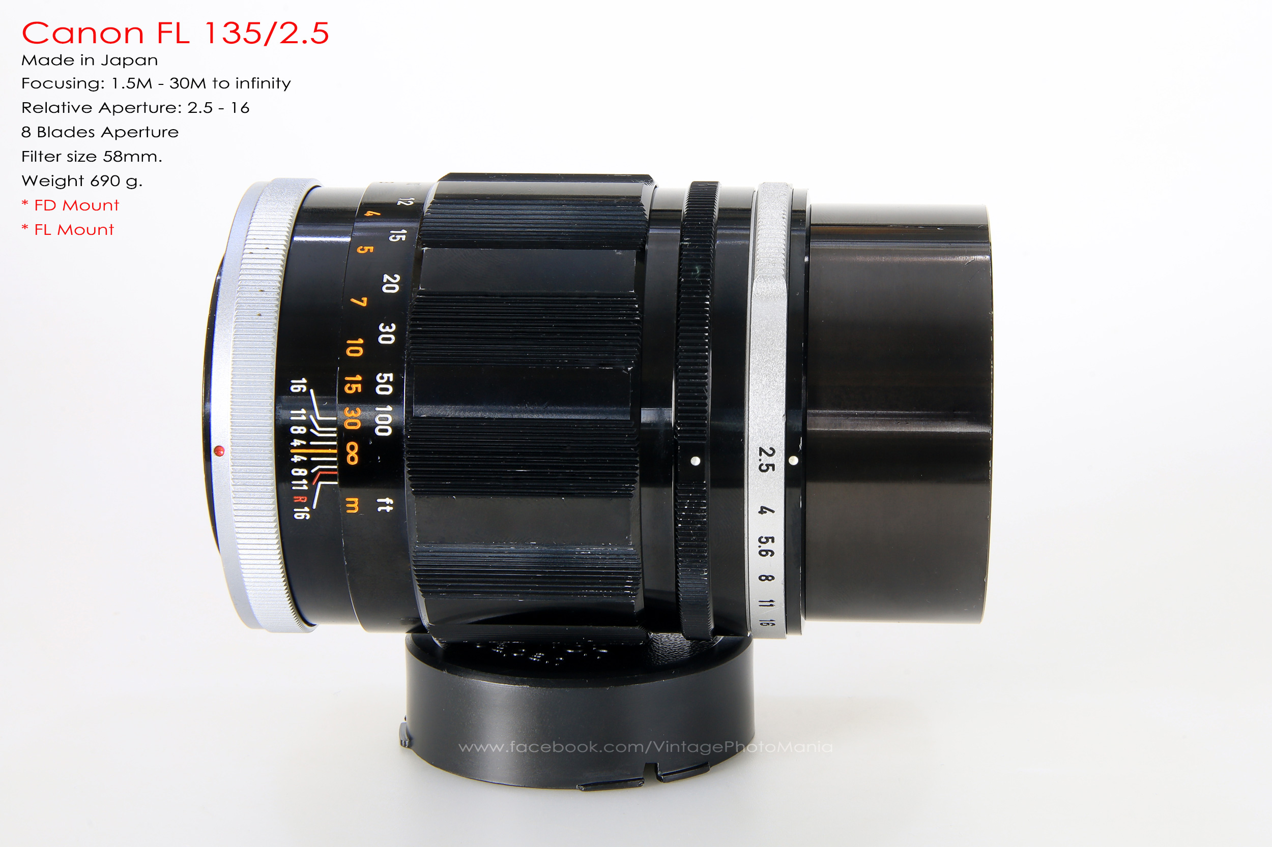 Canon FL 135/2.5 *Canon FD Mount เลนส์ไวแสงละลายฉากหลังสวย