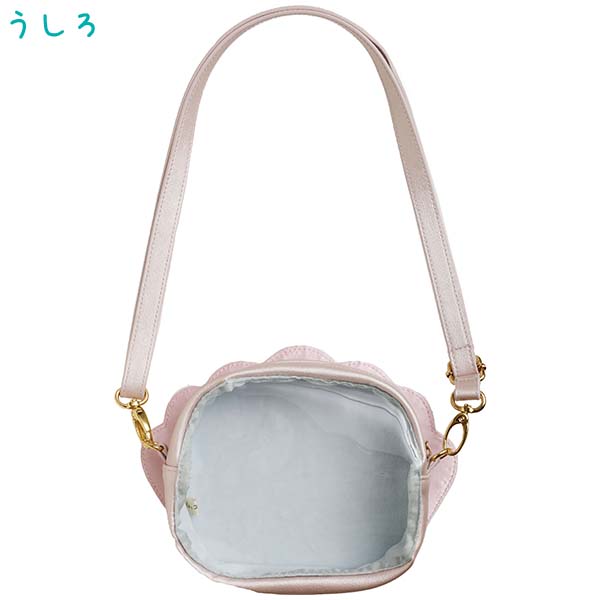 กระเป๋าเปลือกหอย Sumikko Gurashi - Umikko Lagoon สีชมพู มีสายสะพาย ด้านหลังเป็นช่องใส ใส่ตุ๊กตาเล็ก SS โชว์ได้ 6 ตัว ขนาด 15 x 21 x 5 ซม.