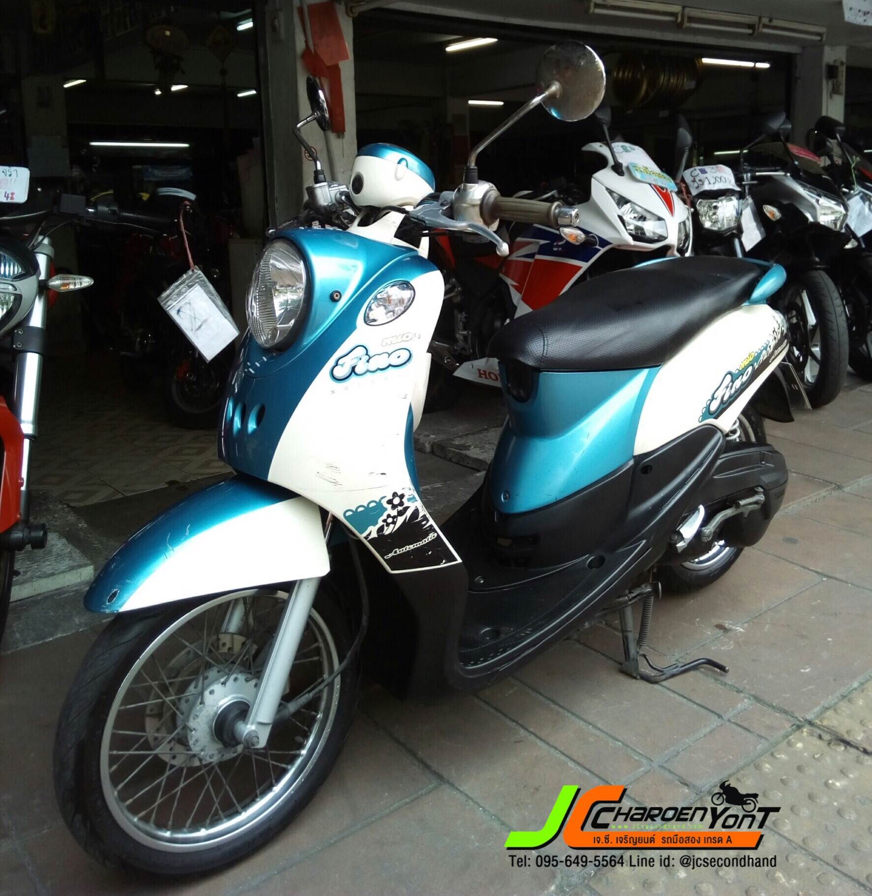 รถบ้านเดิมๆ เทินร์มาอีกแล้ว" Yamaha Fino จดทะเบียนกลางปี 50 สภาพเดิมอุปกรณ์ครบๆ ชุดสีสวยแท้ทั้งคัน มีรอยและตำหนิตามอายุและการใช้งาน