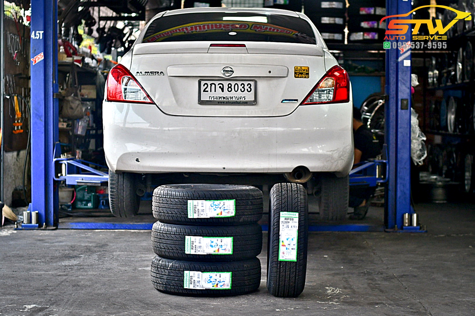 เปลี่ยนยาง NISSAN ALMERA GOODRIDE RP88 185/65R14 85H
