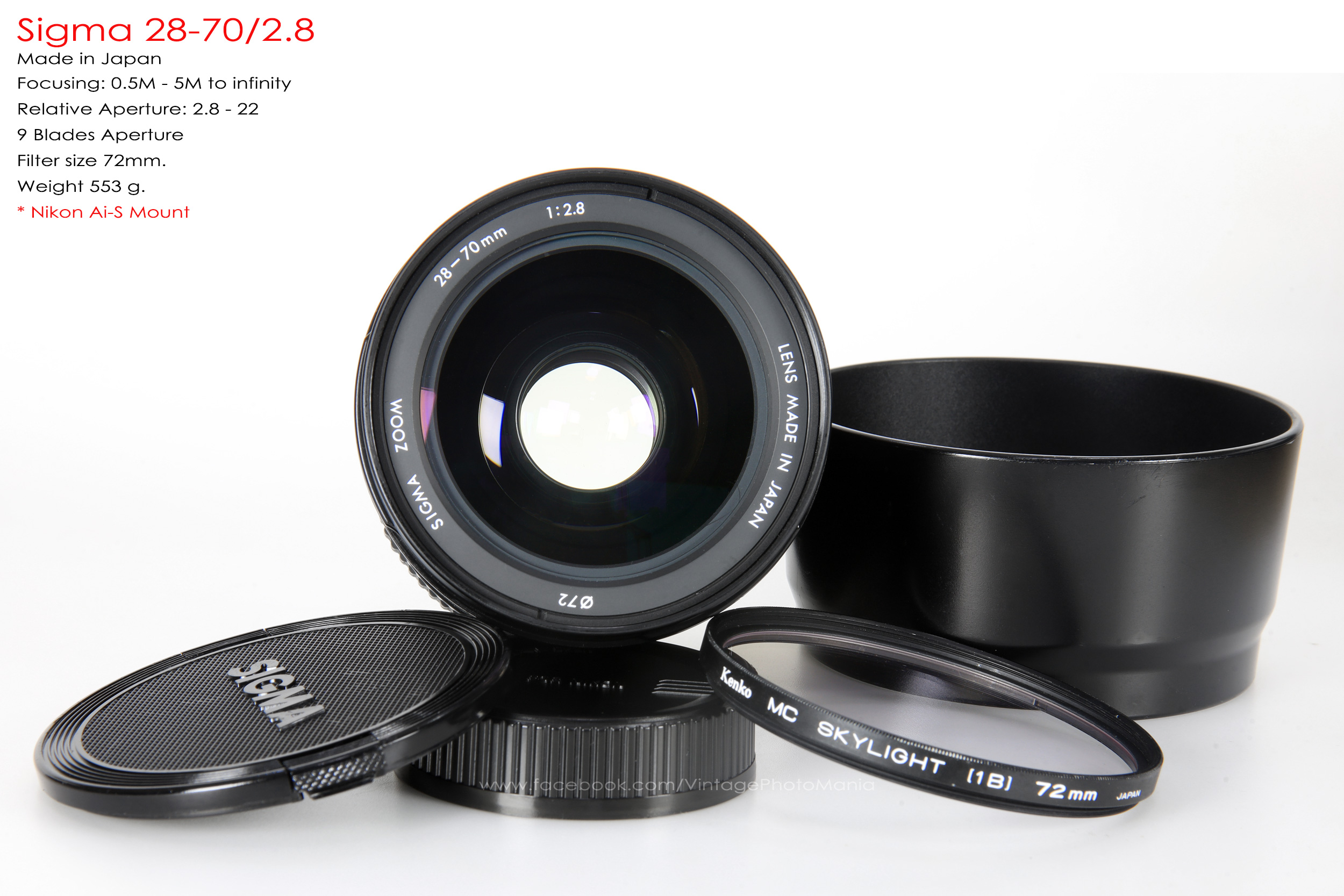 Sigma 28-70/2.8 *Nikon Ai-S Mount เลนส์โปรไวแสงละลายฉากหลังสวย