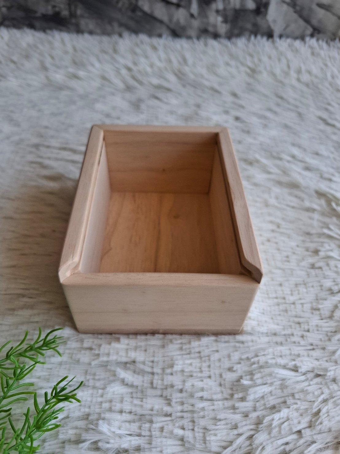 กล่องไม้ยางพาราฝาสไลด์