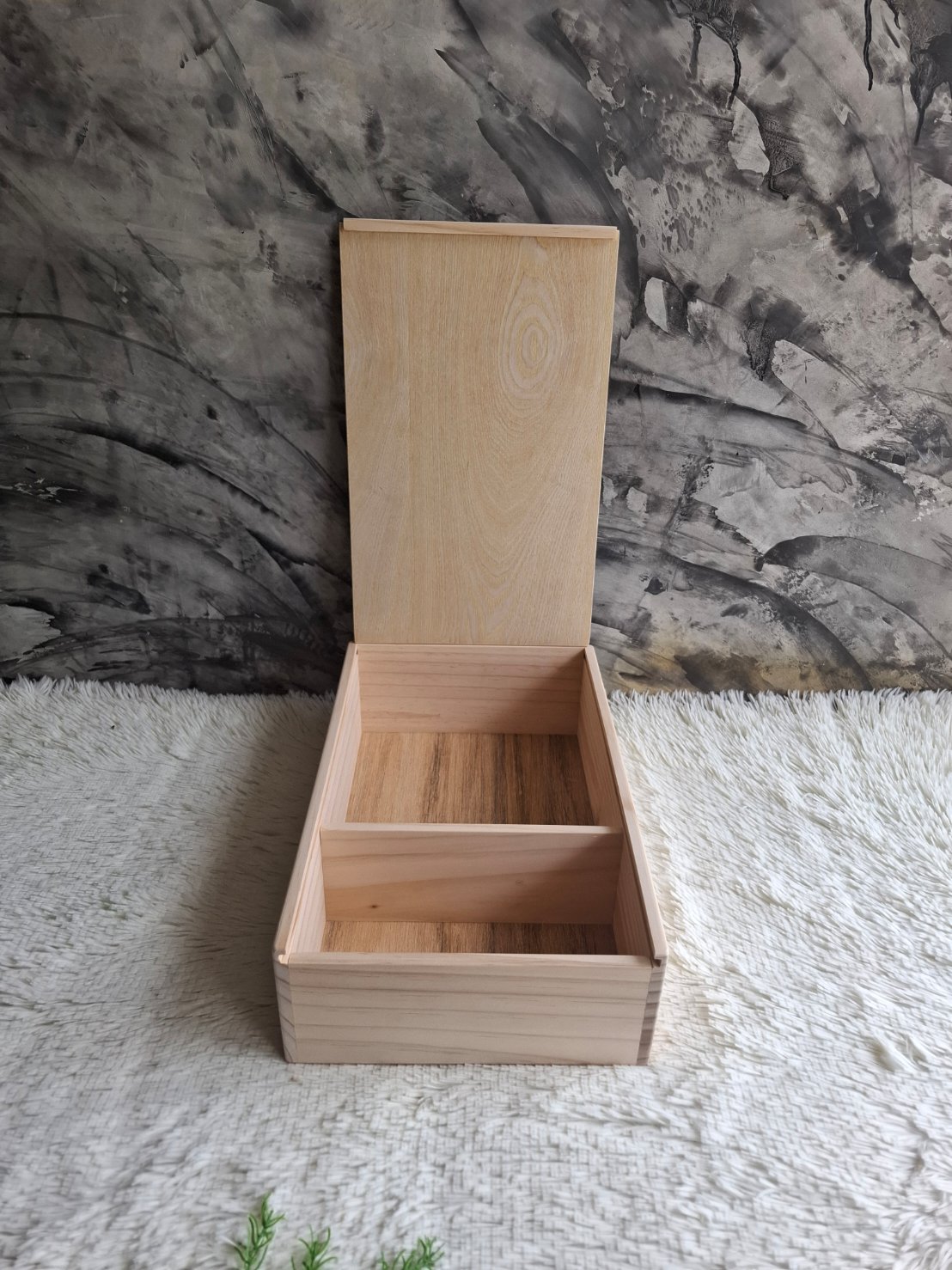 กล่องไม้สนแบบฝาสไลด์