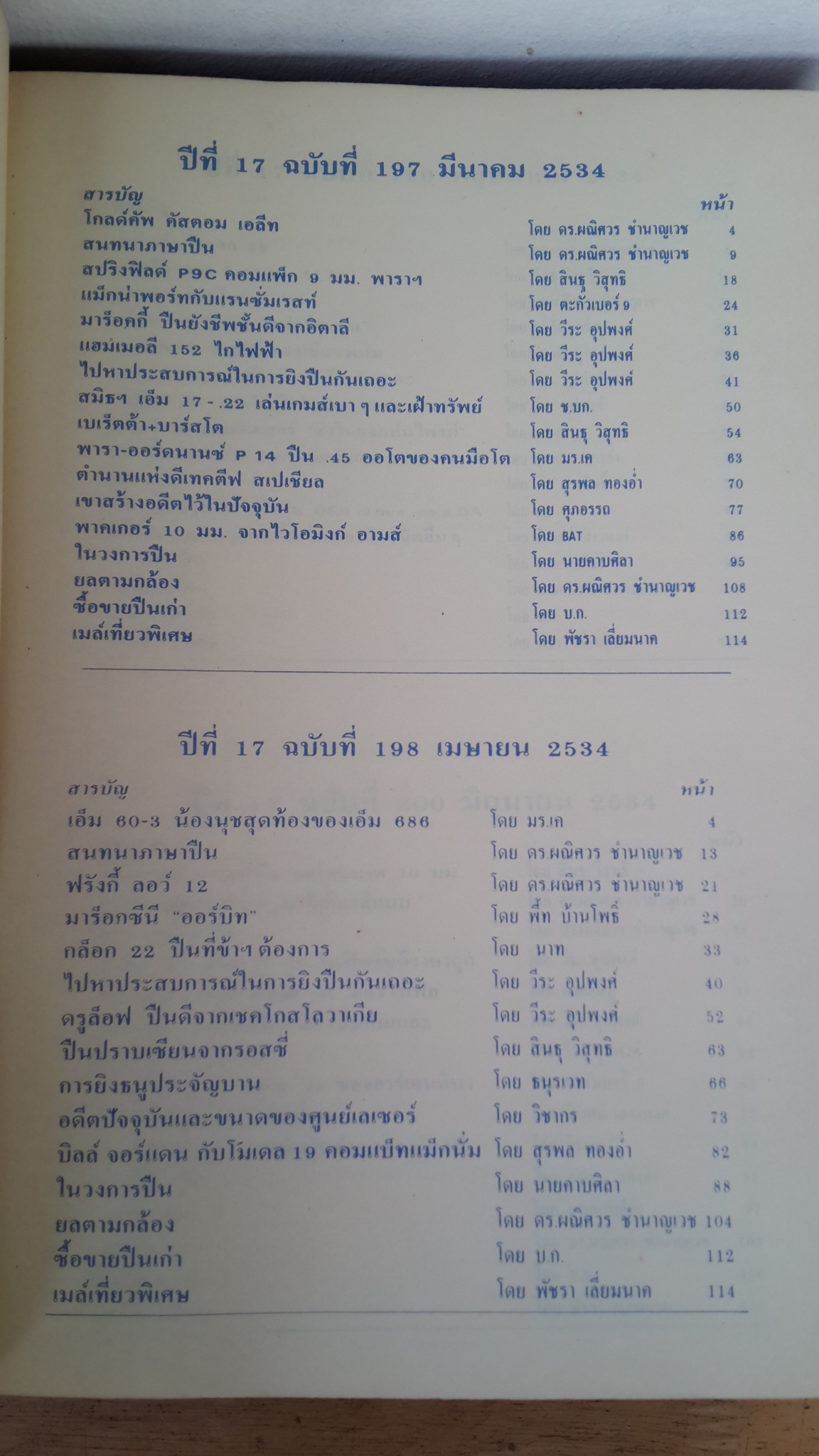 นิตยสาร อาวุธปืน รวมเล่มปี 2534 (ปกแข็ง)