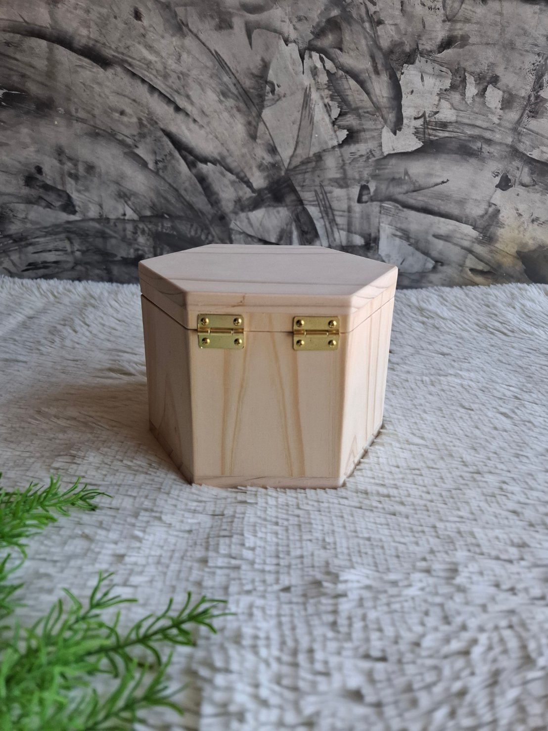 กล่องไม้โอมากาเสะ 6 เหลี่ยม