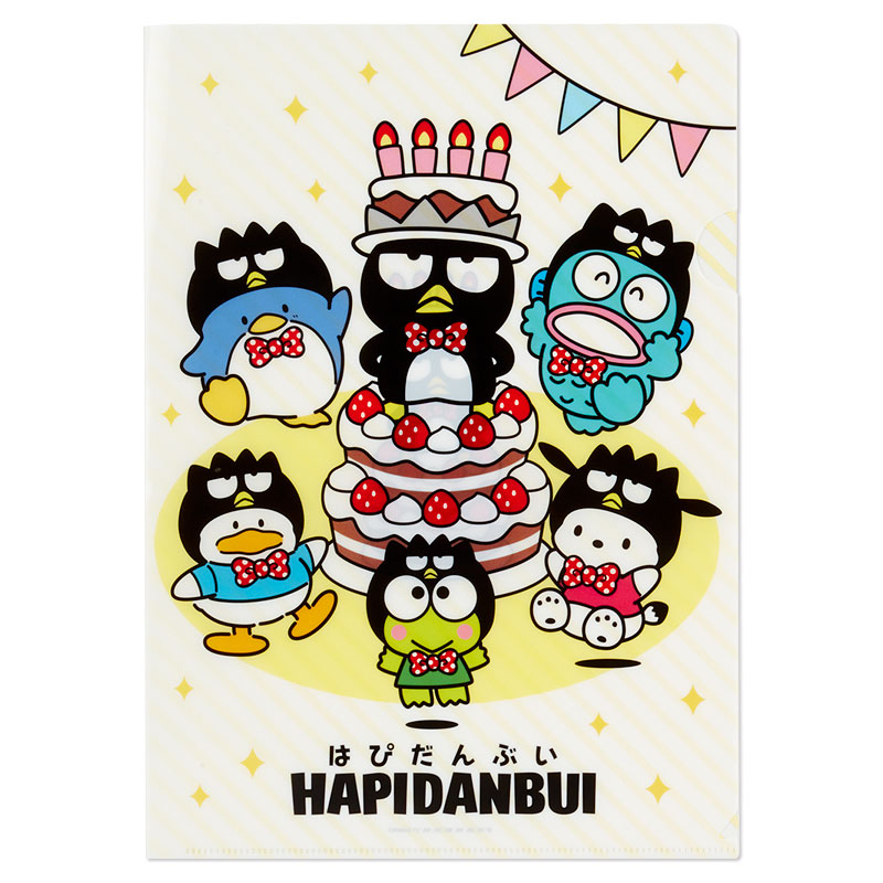 เซ็ตแฟ้ม Happy Birthday Badtz-Maru x Hapidanbui เป็นแฟ้ม A4 กับแฟ้ม Ticket Holder (เอาไปใส่หน้ากากอนามัยได้ค่ะ)