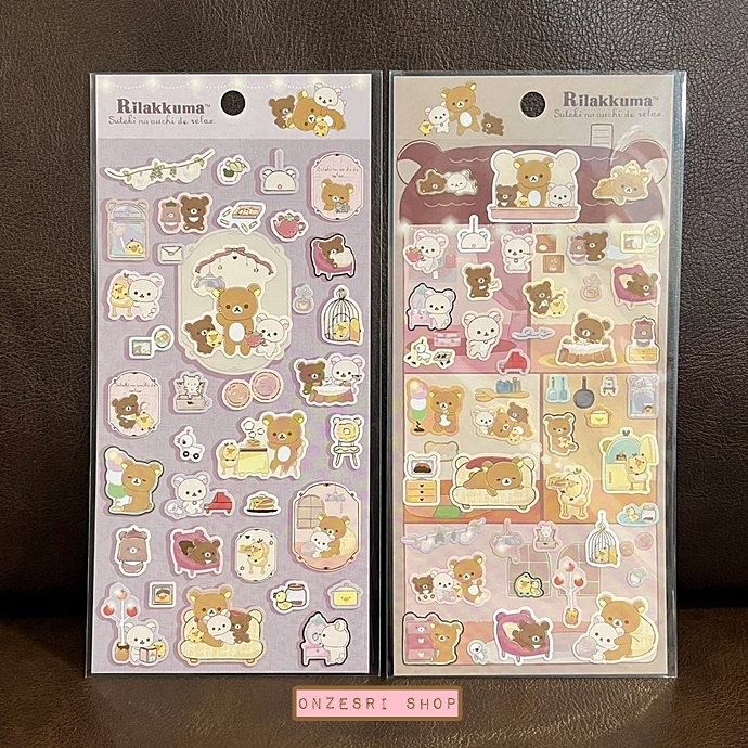 สติกเกอร์ Rilakkuma Lovely House Sticker ขนาด 20 x 9.5 ซม. มี 2 แบบให้เลือก