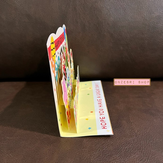 Disney Birthday Pop Up Card From Hallmark Japan การ์ดวันเกิดแบบป๊อปอัพ ลาย Toy Story ขนาด 15.4 x 10.8 ซม.