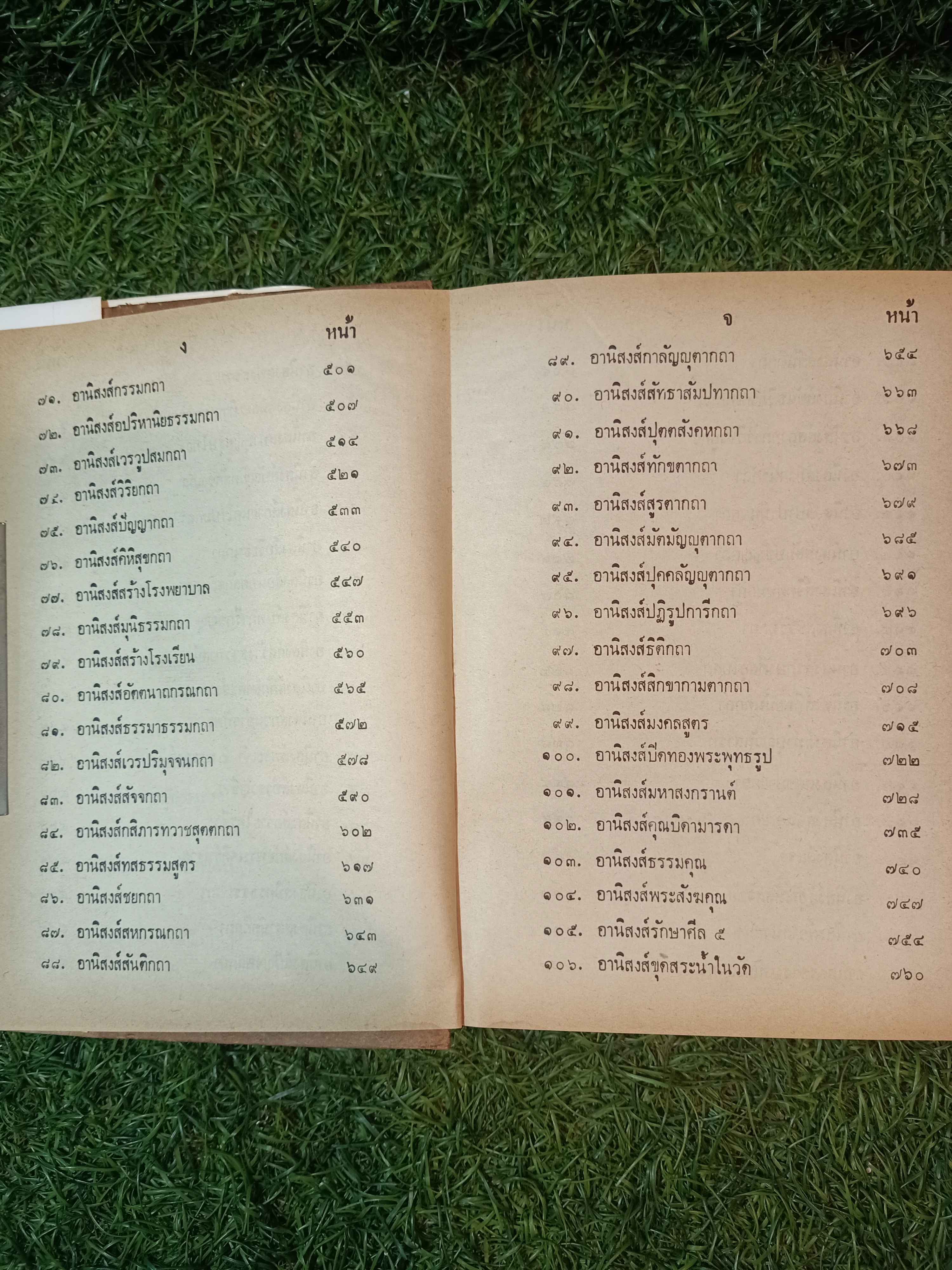 อานิสงส์ ๑๐๘ กัณฑ์ ฉบับเพิ่มเติมใหม่ (หนังสือไม่สมบรูณ์ ตามรูปที่ถ่าย) / จ.เปรียญ