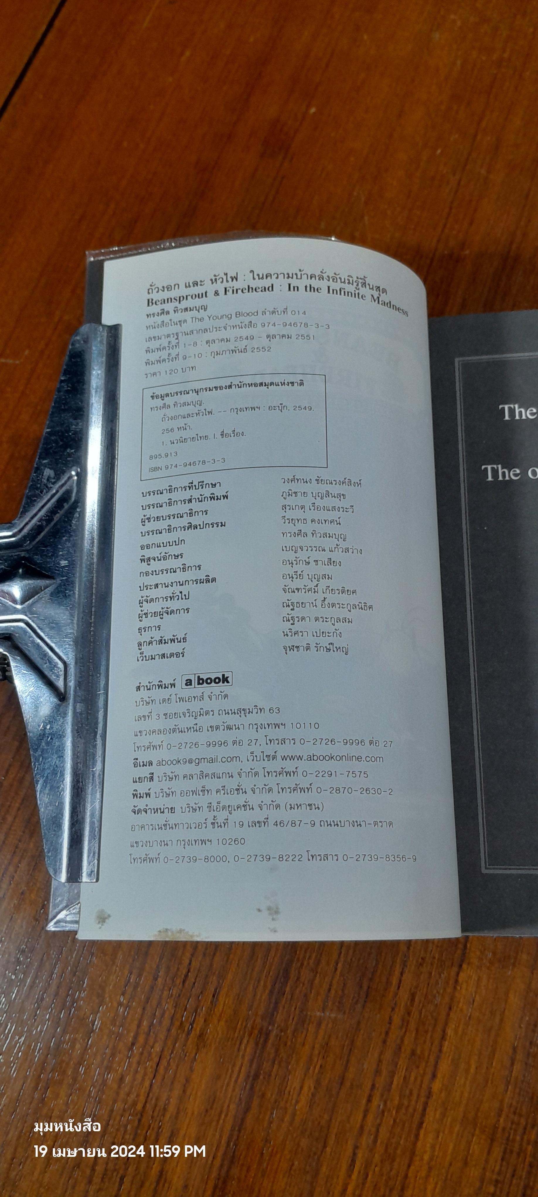 Beansprout & Firehead I In the Infinite Madness - ถั่วงอก และ หัวไฟ (เล่ม1) ในความบ้าคลั่งอันมิรู้สิ้นสุด / ทรงศีล ทิวสมบุญ