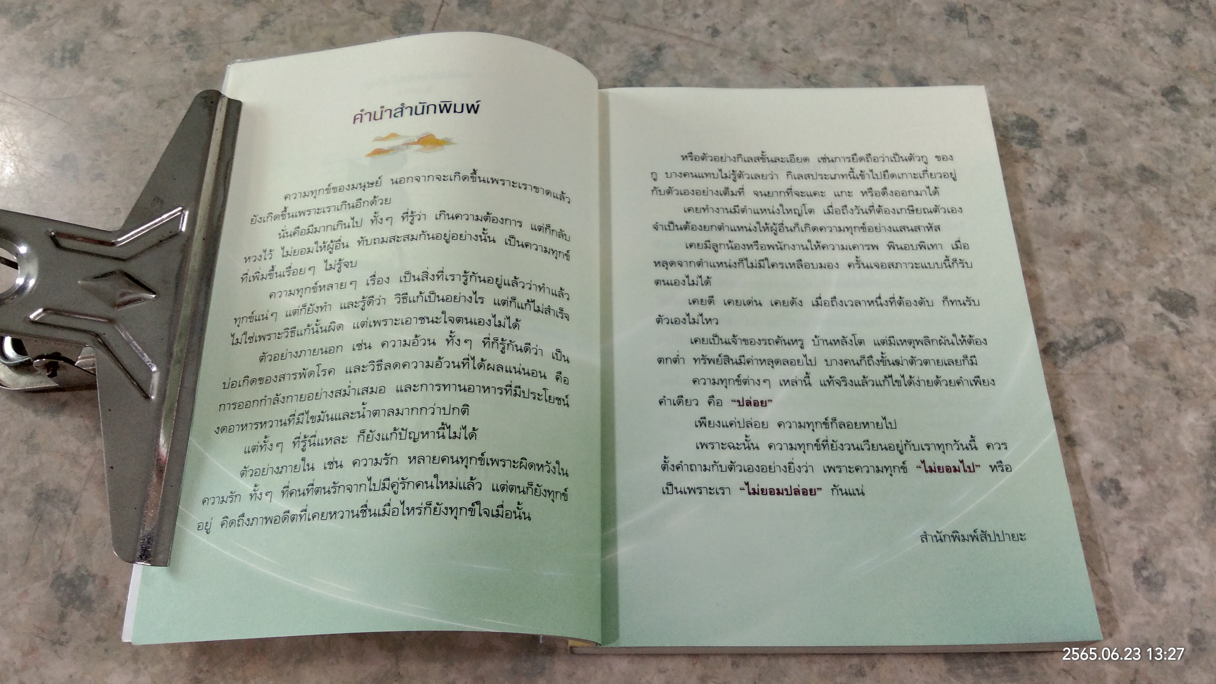 ทุกข์ไม่ไปหรือเราไม่ปล่อย / ว.วชิรเมธี