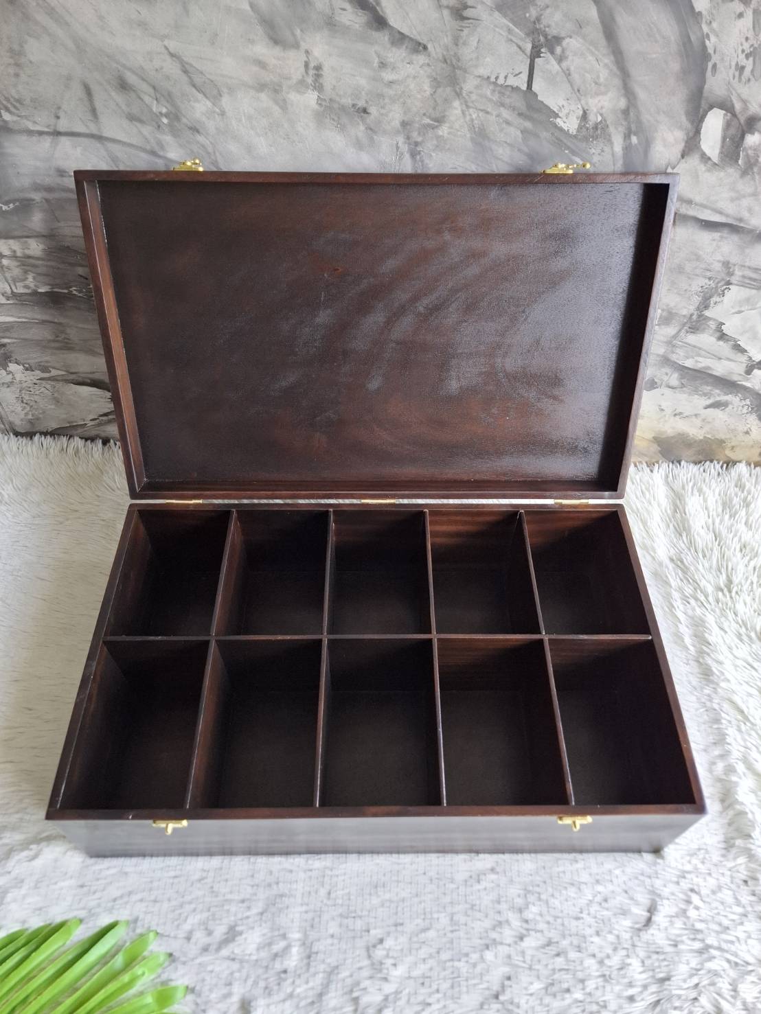 กล่องไม้แบ่งช่อง 10 ช่อง