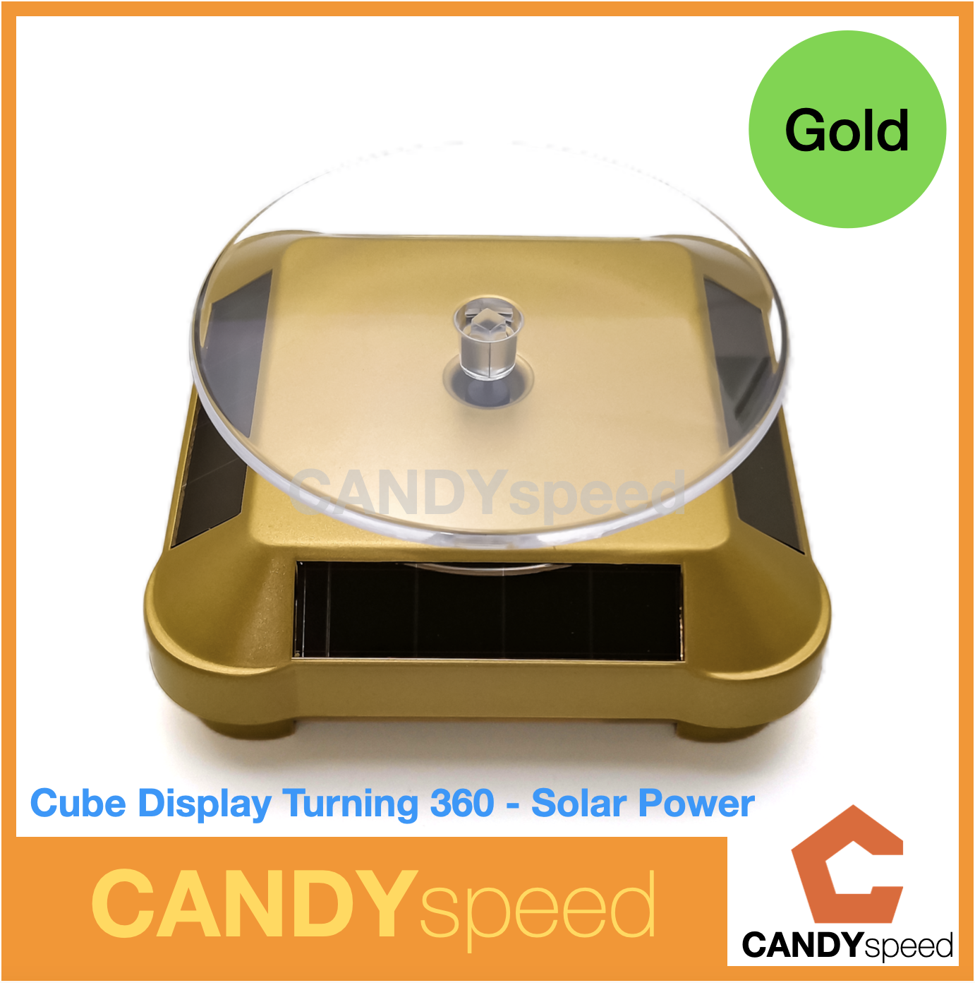 Cube Display 360 Degree Turning Solar Cell Power ใช้พลังงานโซลาเซลล์ | Cube Stand | By CANDYspeed