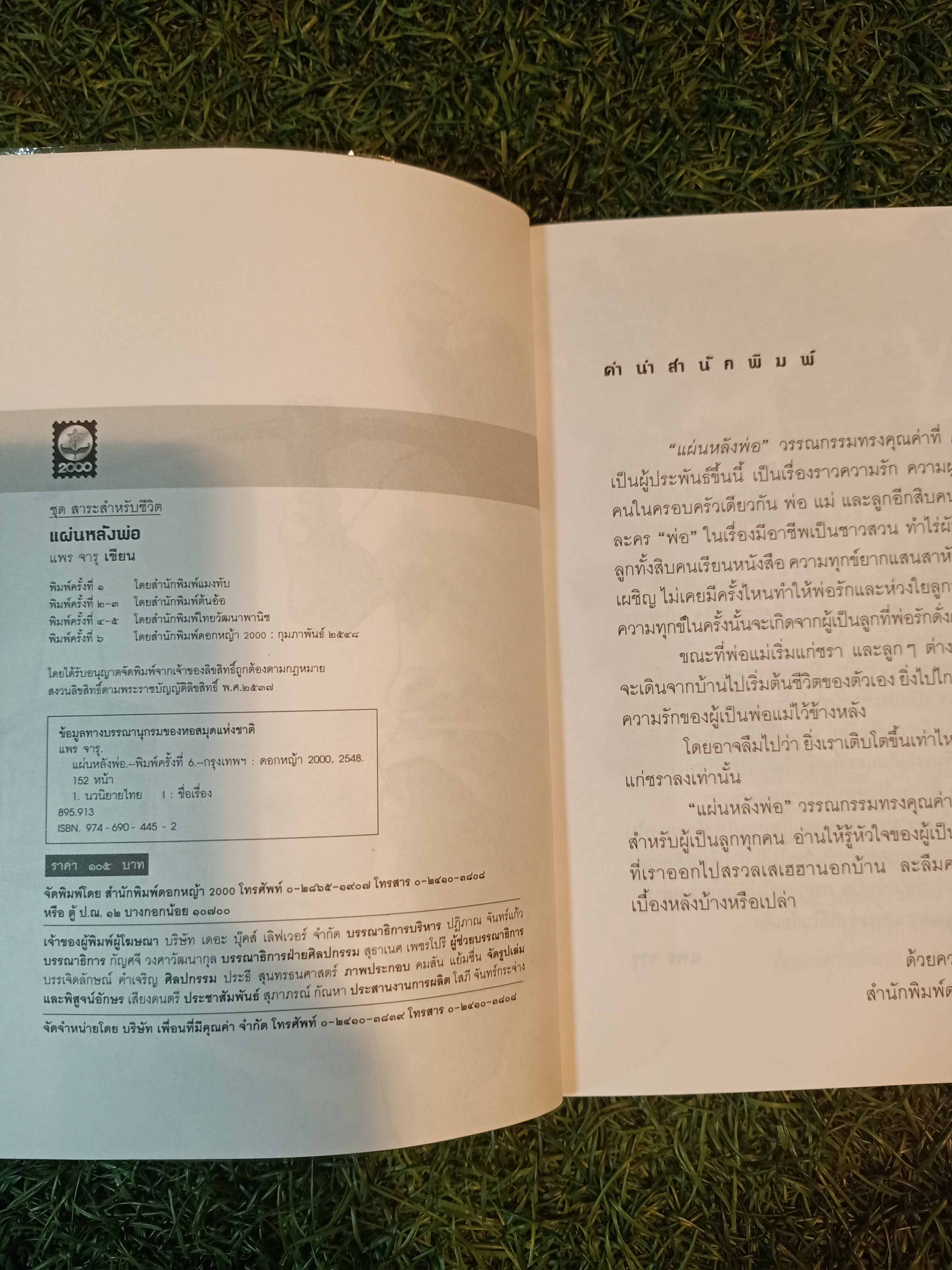 แผ่นหลังพ่อ / แพร จารุ