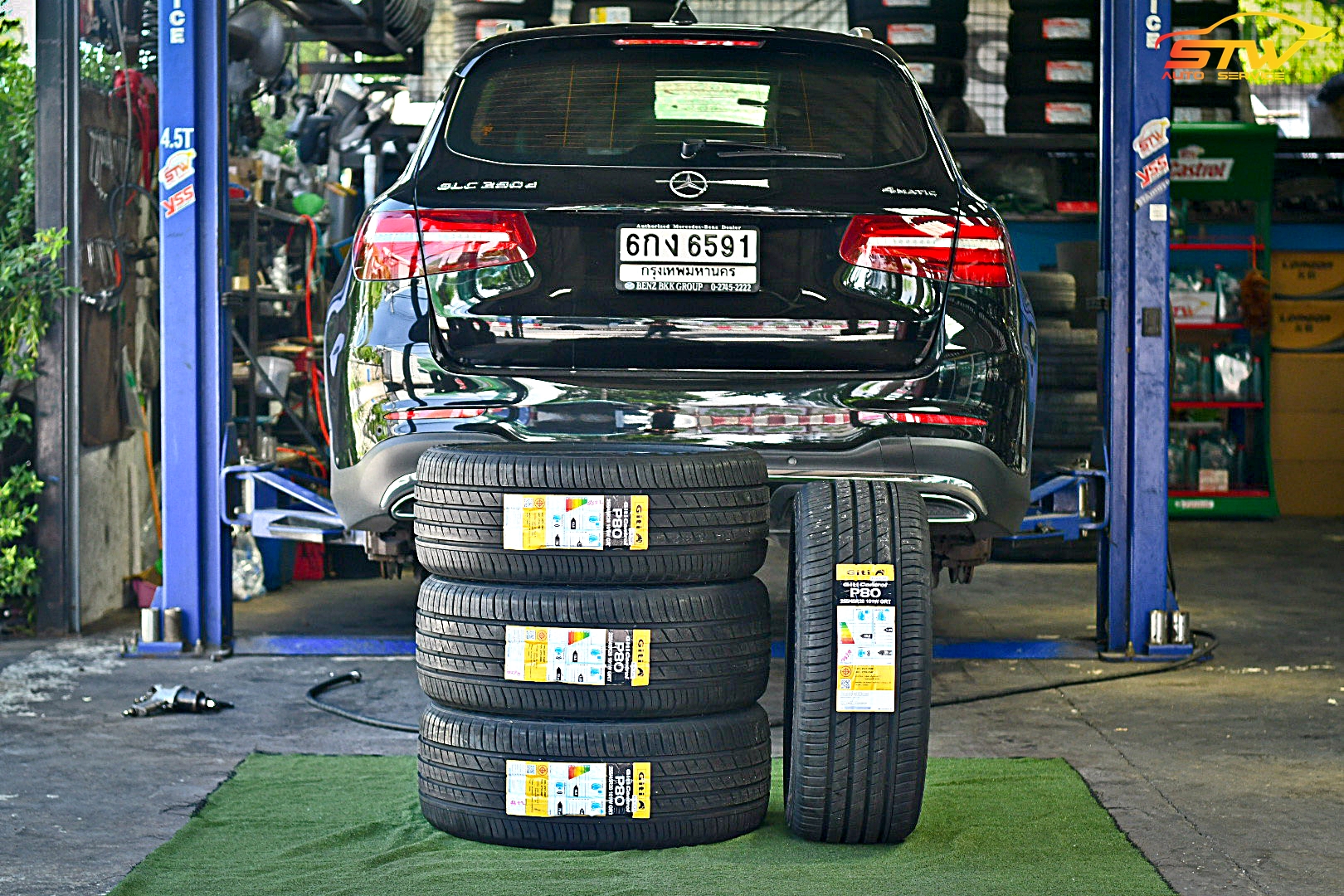 ยาง GITI P80 Runflat 255/45R20 101W ติดตั้งใส่ Mercedes Benz GLC250d