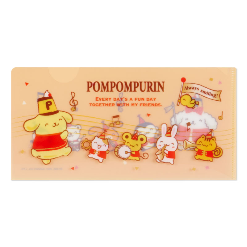 Set แฟ้ม 2 ขนาด ลาย Pompompurin 25th Anniversary (Marching Band) มีขนาด A4 / Ticket Case