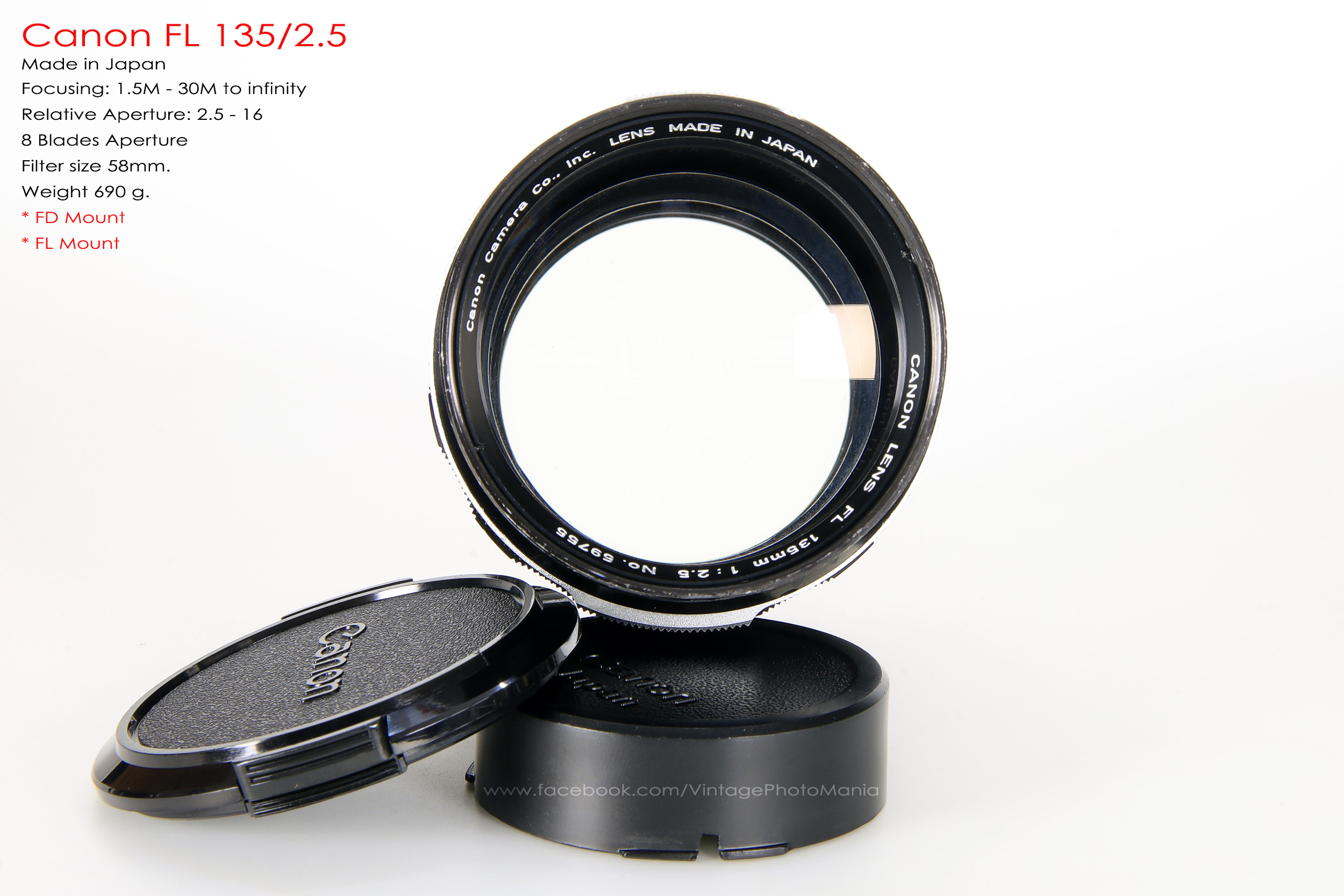 Canon FL 135/2.5 *Canon FD Mount เลนส์ไวแสงละลายฉากหลังสวย