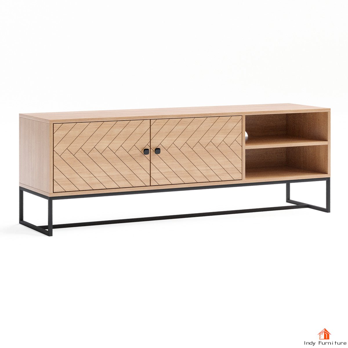 ตู้อเนกประสงค์ ไม้ยางพารา รุ่น SUM-B140 สีธรรมชาติ