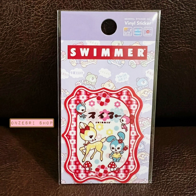 Swimmer Vinyl Mini Sticker จากญี่ปุ่น เป็นสติกเกอร์กันน้ำสีสดใส แบบเล็ก ใช้ตกแต่งสิ่งต่าง ๆ ได้ ทนทาน มีหลายแบบให้เลือก