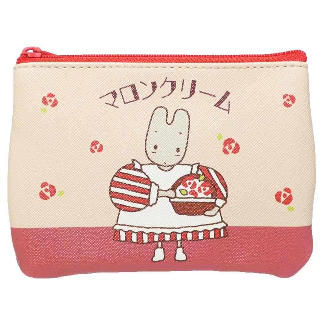 กระเป๋า Sanrio Characters Fancy Retro Collection Pouch & Tissue Case แบบ Marron Cream ด้านหลังใส่ทิชชู่ได้ มีซิปปิดเปิด ขนาด 13 x 9.5 x 0.7 ซม. ทำจาก PVC