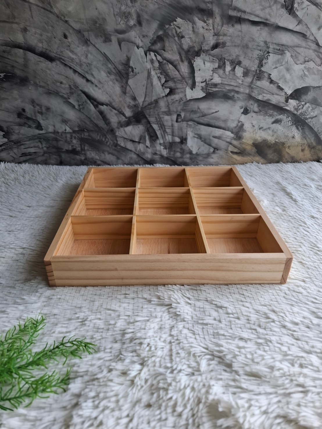 ถาดไม้แบ่งช่อง