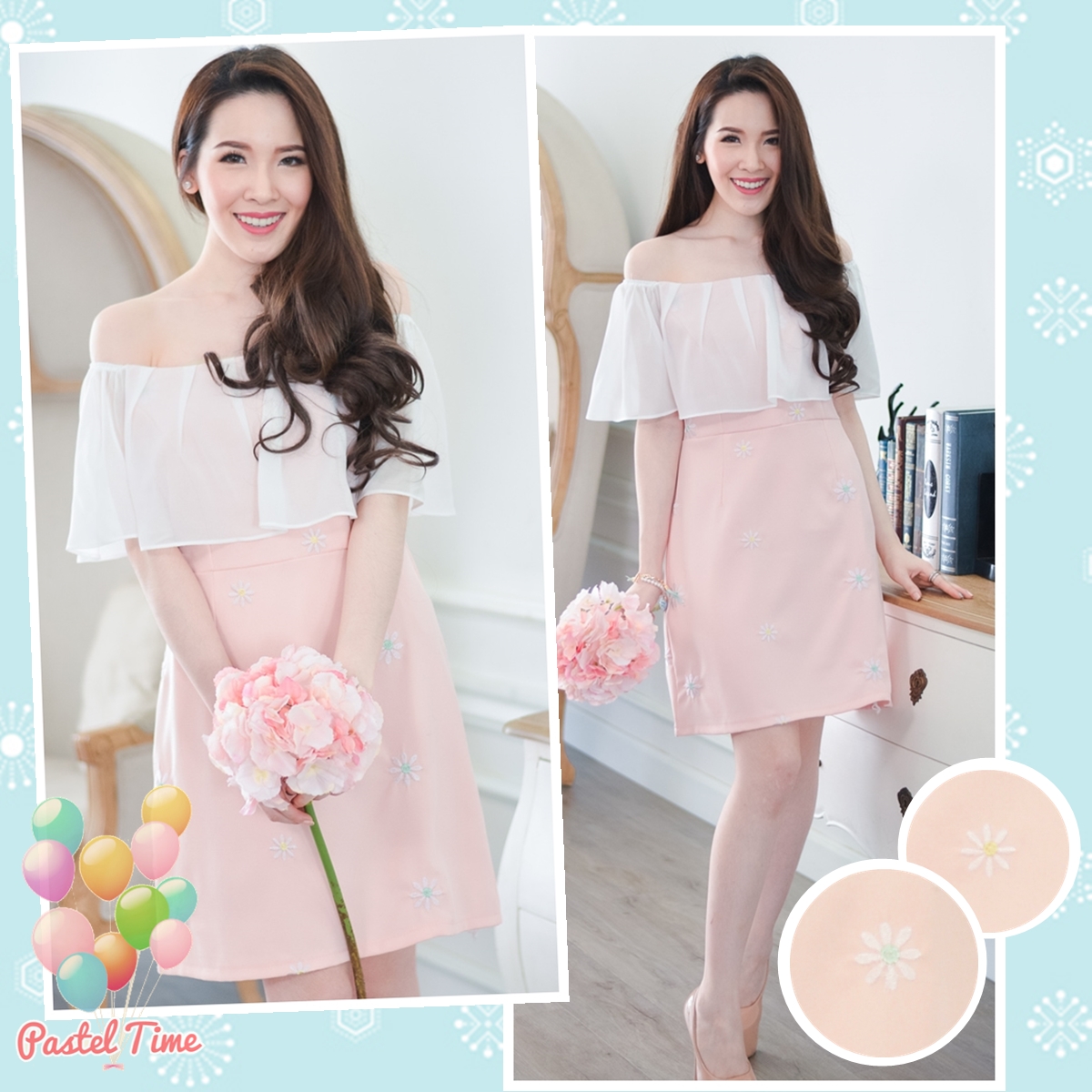Dear Daisy Dress – Pink Color