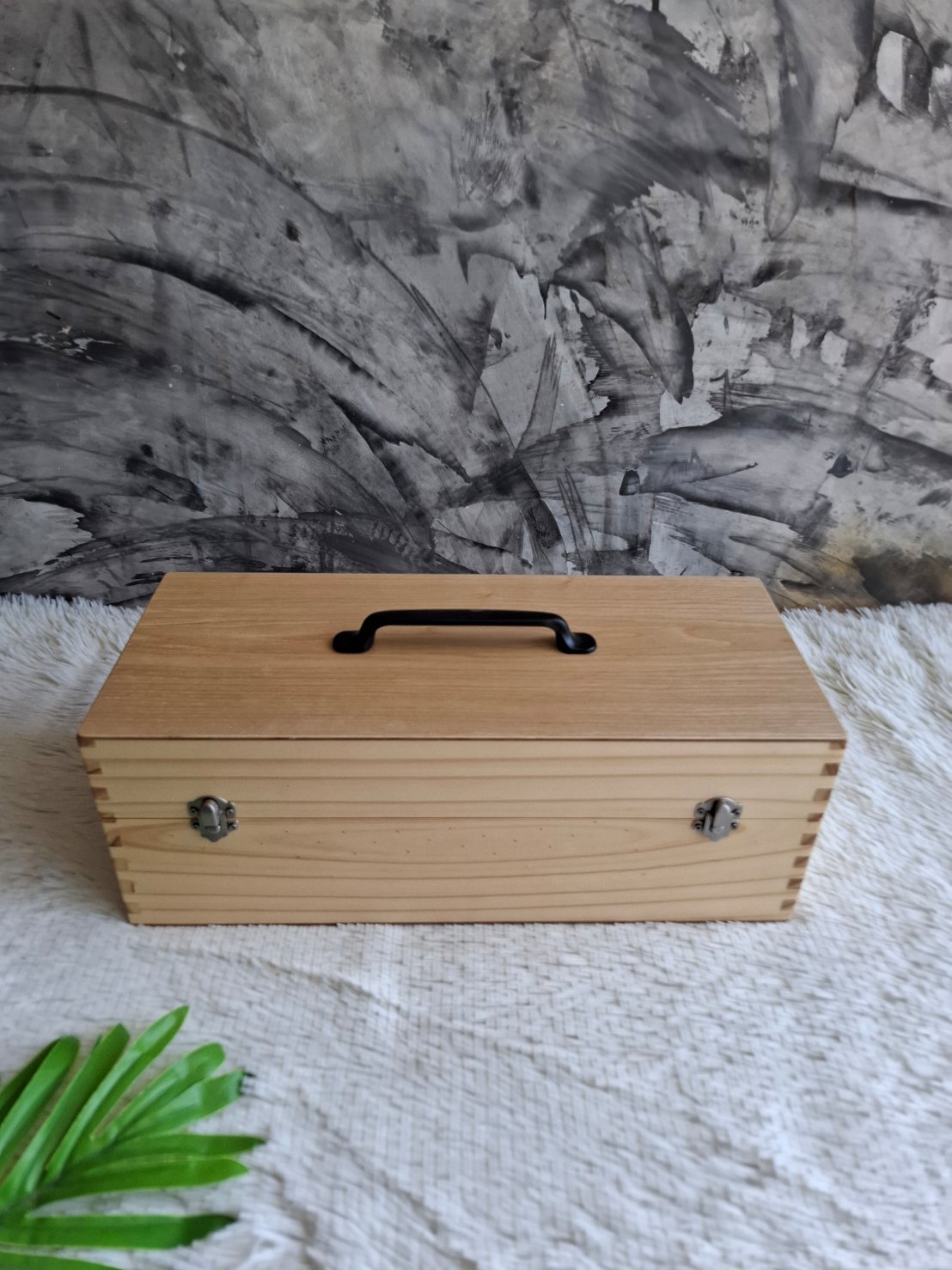 กล่องไม้ฝาล็อคแบ่งช่อง