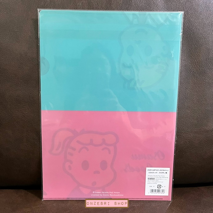 แฟ้มเอกสารขนาด A4 Osamu Goods 40th Anniversary ลาย Jack & Jill (Limited) สีชมพู-ฟ้า