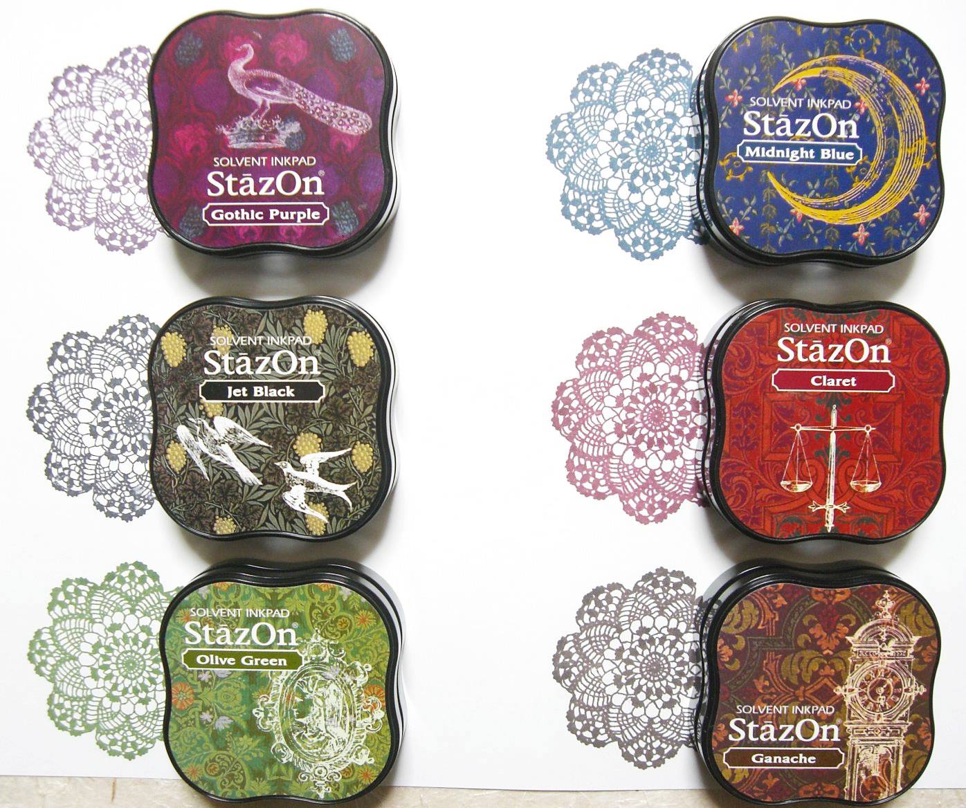 StazOn Midi หมึกปั๊ม โลหะ แก้วใส กระจก พลาสติกOPP สำเนา