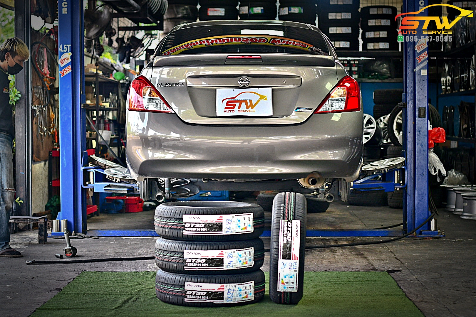 เปลี่นยาง NISSAN ALMERA DAYTON DT30 185/65R14 86H