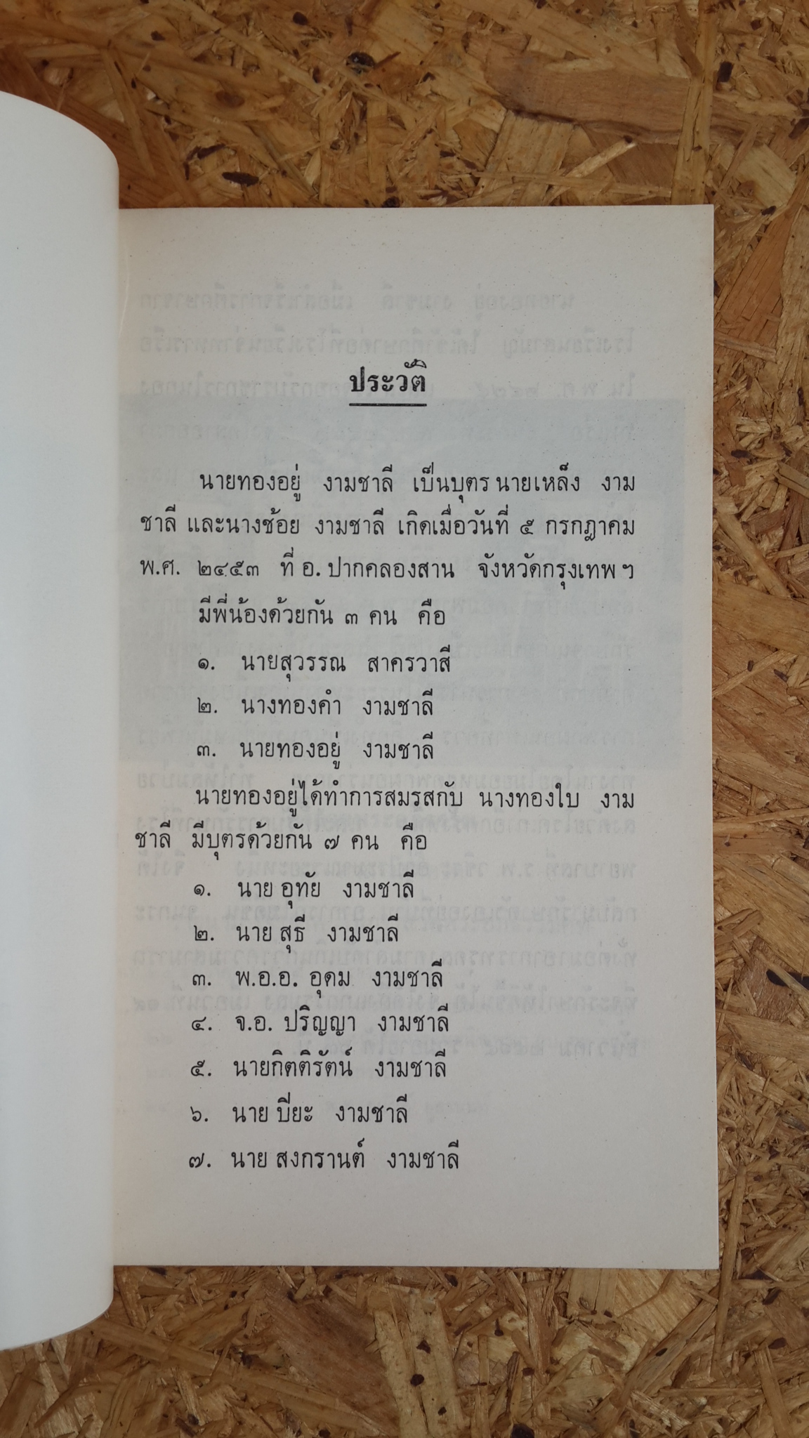 อนุสรณ์ในงานฌาปนกิจศพ นาย ทองอยู่ งามชาลี
