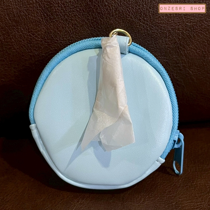 พวงกุญแจกระเป๋าใส่เหรียญ Tenshi na Ebiten Idol (Limited) Embroidered coin purse แบบ Tokage สีฟ้า ขนาด 8 x 8 x 1.5 ซม. ไม่มีขายทั่วไป เป็นแบบต้องลุ้นกับทางหน้าร้าน San-X ที่ญี่ปุ่นเท่านั้น