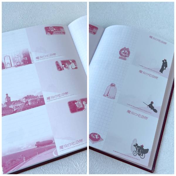 สมุด 2025 Schedule Book เล่ม A5 ปกหนัง PU ลาย Kiki's Delivery Service สีแดง ขนาด 15 x 21.5 x 0.8 ซม. (80 หน้า)