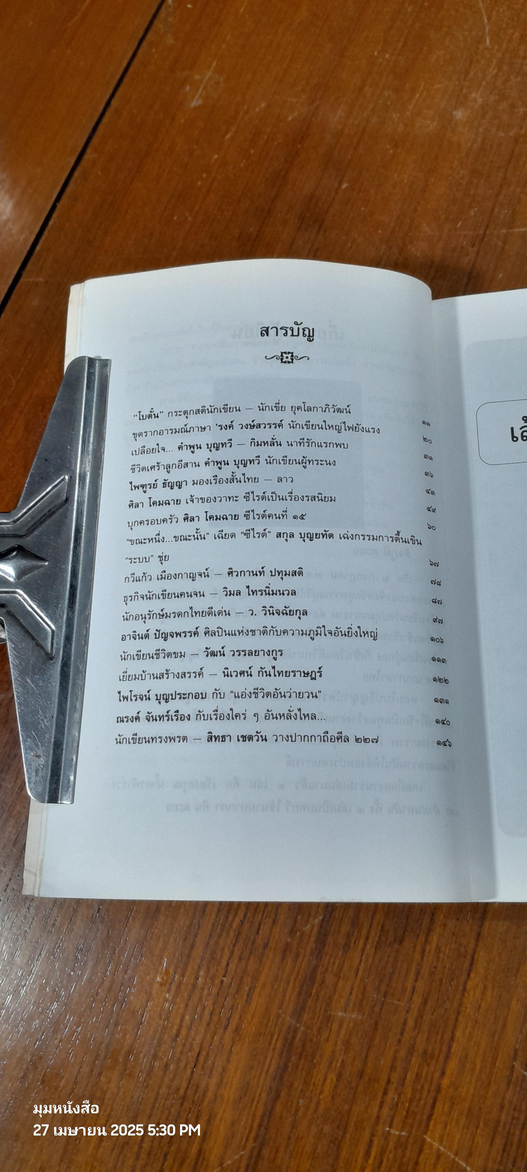 เส้นทางชีวิตนักเขียน / สัจภูมิ ละออ